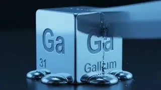 Cutting a Gallium Cube | Watch it Melt in Real Time (Ga, 31) | ASMR Chemistry