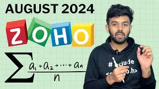 Zoho Aptitude Round - 1 August 2024 Ep - 8 |Student Ratio from Age Change | logic io
