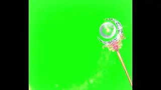 Green screen Magic wand transition meme, low quality