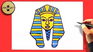 How to draw a pharaoh step by step easy