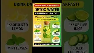Detox Water For Weightloss #bellyfat #weightloss #detox #detoxwater #skincare #shorts #youtubeshorts