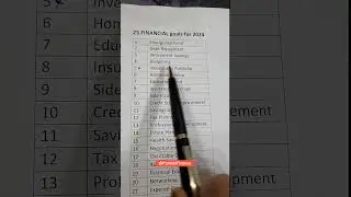 25 Financial Goals for 2024!