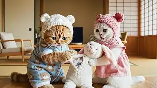 Ginger Kitten Damages His Friend’s Stuffed Bunny… Then Does Something Unexpected 🧵🧸💛