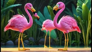 Toy Flamingos Go Flap Flap Flap | English Nursery Rhyme for Kids | Baby Songs