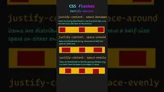Let's learn CSS Flexbox justify-content in one minute #Shorts