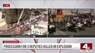 Emotional procession for 3 LASD deputies killed in explosion