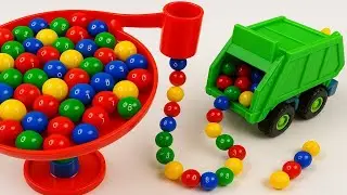 Marble Run Race ASMR Truck, Snack, Bus, Tractor #430
