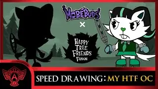Timelapes Drawing Special: Happy Tree Friends Fanon - Stelleaf | Mobebuds Style | My HTF OC Birthday