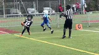 Desean Dj Badger 6u qb/safety vs Burlington City blue Devils 