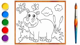 Guess Which Color Will Be Used Until the End of the Video | A Hippopotamus