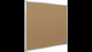 Mead Corkboard, Framed Bulletin Board, 3' x 2', Cork Board, Aluminum Frame  - Review
