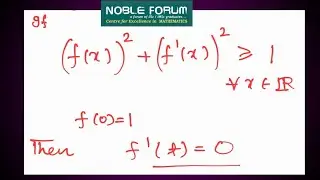 Conceptual & Interesting Problem in Mathematics | ISI | TIFR Solution | Noble Forum | Sumit Sir