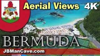 BERMUDA 4K Aerial View Beaches Tourists JBManCave.com
