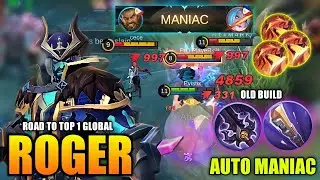 ROGER + GOLDEN DEMON BUILD= AUTO MANIAC | TOP 1 GLOBAL ROGER GAMEPLAY | MLBB