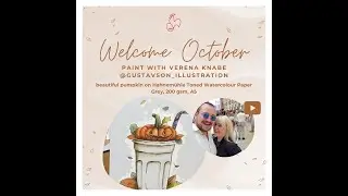 Welcome October – Join Verena Knabe creating this pumpkin on Hahnemühle Toned Watercolour Grey