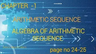 Arithmetic sequence ch -1 Algebraic form of an Arithmetic sequence activities  page 28