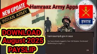 Download August 2025 Payslip/Hamraaz Login Problem/Indian Army Apps #youtube