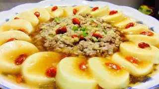 Steamed Minced Pork Patty With Egg Tofu