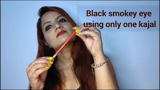 Classic Black Smokey Eye| Smokey Eye for Beginner using only kajal | Makeup Tutorial | Faces canada