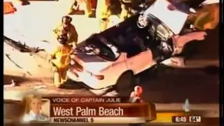 Three-vehicle wreck on Palm Beach Lakes Boulevard