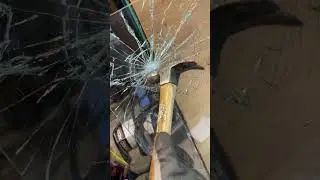Demonstration Of Laminated Security Glass Being Broken #windows #brokenglass #securityglass