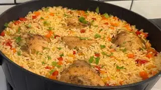 Riso con verdure e pollo, una ricetta veloce, gustosa e con pochi ingredienti.