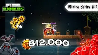 🔥 INSANE PROFIT FROM MINING WITH 95 GOLDEN MINE KEYS | MINING SERIES #2 | Pixel Worlds