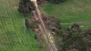 AERIALS: Tornado damage in Meade County