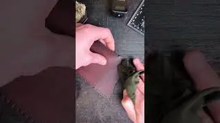 Компактный кошелек из натуральной кожи ручного окрашивания