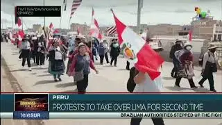 Mobilizations continue in Peru against the Government of Dina Boluarte