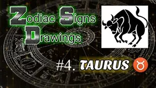 ZODIAC SIGNS SERIES DRAWING / #4. TAURUS ♉  / EASY METHODE / STEP BY STEP
