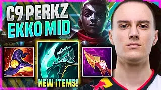 PERKS PICKS EKKO WITH NEW ITEM NIGHT HARVESTER! - C9 Perkz Plays Ekko MID vs Viktor! | Preseason 11