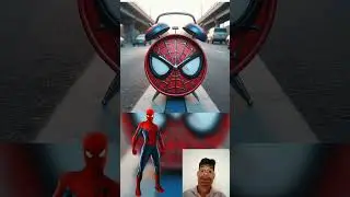 All super heros but alarm clock ⏰💥 (marvel & dc) #dc #marvel #spiderman #ironman #deadpool
