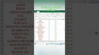 Dataentry tips for data entry operator|Insert Degree Sign in Ms-Excel2016|Advance Formula in Excel