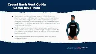 Cressi Rash Vest Cobia Camo Blue 1mm