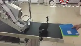 Paper sheet bag automatic paging dispensing feeding horizontal type top labeling machine testing vid