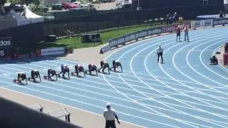 Adidas Grand Prix men 100m. Tyson Gay wins in 10.12 sec.