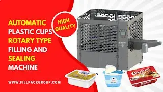 Rotary cup filling and sealing machine - yogurt filling machine