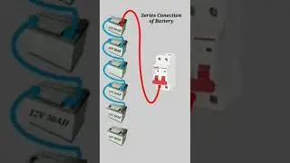 Series Connection of batteries #hindi #urdu #youtubeshorts #technical #tips #india