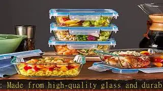 Snapware Total Solution 10-Pc Glass Food Storage Containers Set with Plastic Lids, 4-Cup Meal Prep