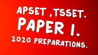 ap set 2020 ,ts set paper 1 preparation .#apset2020 #tsset2020