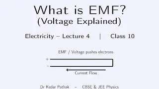 What is EMF Voltage Electricity Lecture 4  Class 10 Physics
