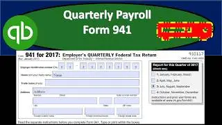 Quarterly Payroll Form 941 & Payroll Report Forms From QuickBooks