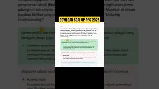 Soal UP PPG 2025 #ukppg2025 #ujipengetahuan #shorts #ppgdaljab