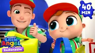 Aku Bantu Ayah Memperbaiki Semuanya | Little Angel | Kartun dan Lagu Anak | Moonbug Kids Indonesia