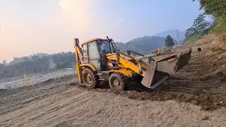 JCB Backhoe Cutting Hill Soil & Leveling Field for Agriculture | Powerful JCB Action!