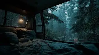 🚐🌧️ Rain ASMR Van | 3 Hours Forest Night Camping for Deep Sleep Meditation Focus Study Healing