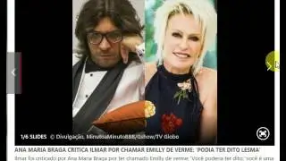 Ana Maria Braga critica Ilmar por chamar Emilly de verme: 'Podia ter dito lesma'