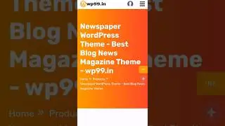 Newspaper wordpress Theme in just 299 Rupees