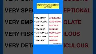 Words to use instead of very | Learn English | vocabulary 📚